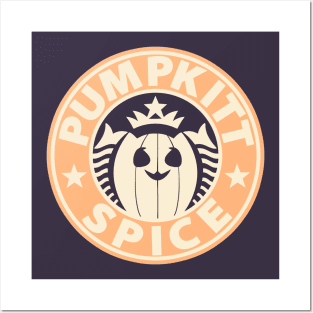 Pumpkitt Spice Catte Posters and Art